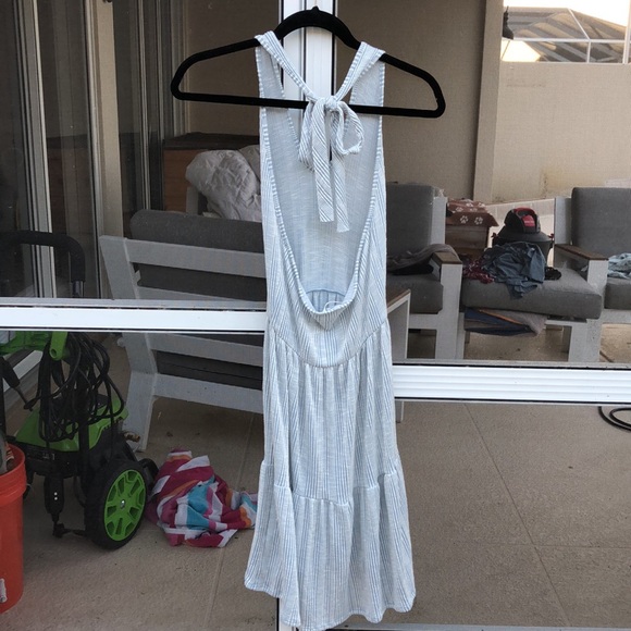 Worn once! - CAUTION TO THE WIND Tiered Halter Dress - Picture 9 of 10